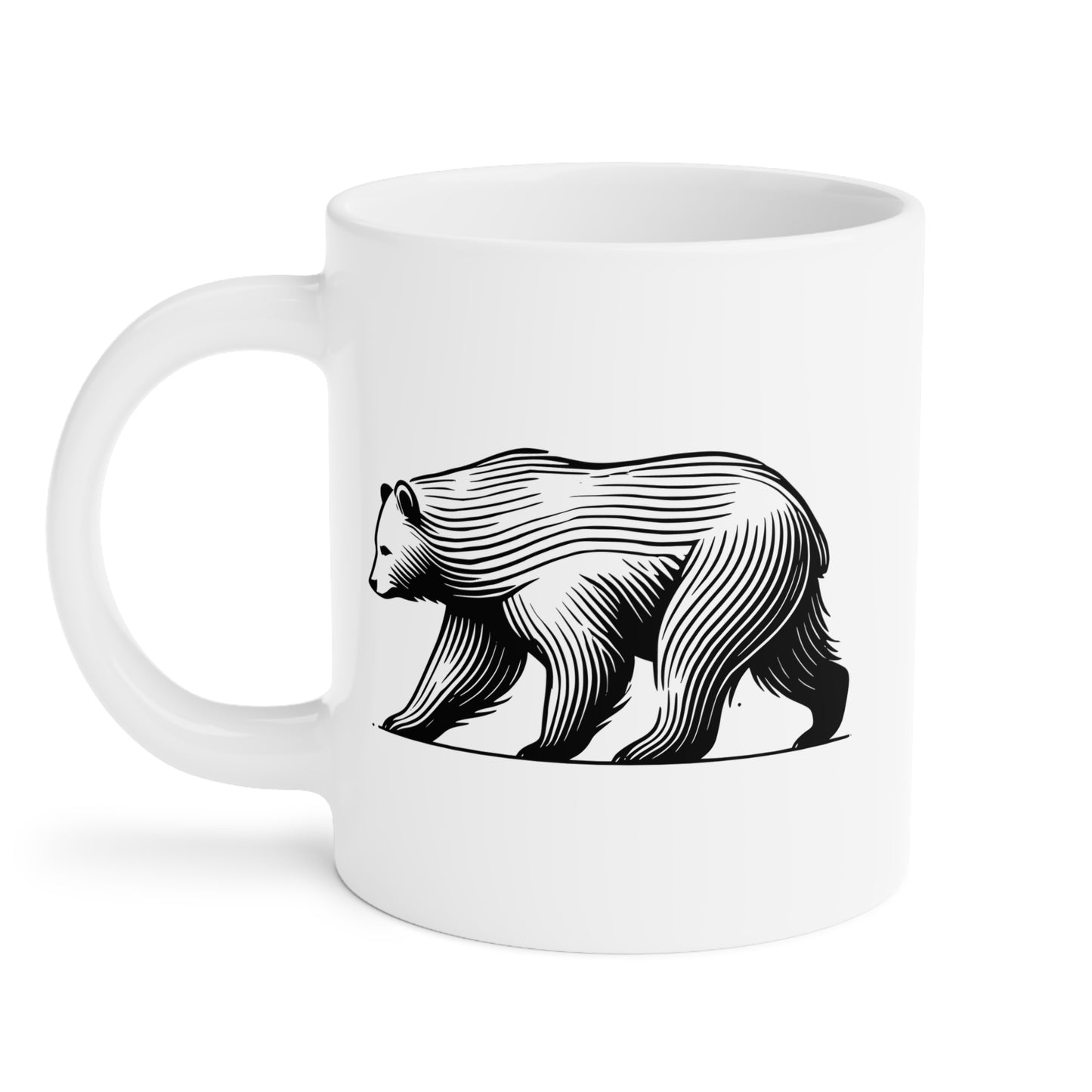 scandinavian minimalistic BEAR - Ceramic Mugs (11oz\15oz\20oz)