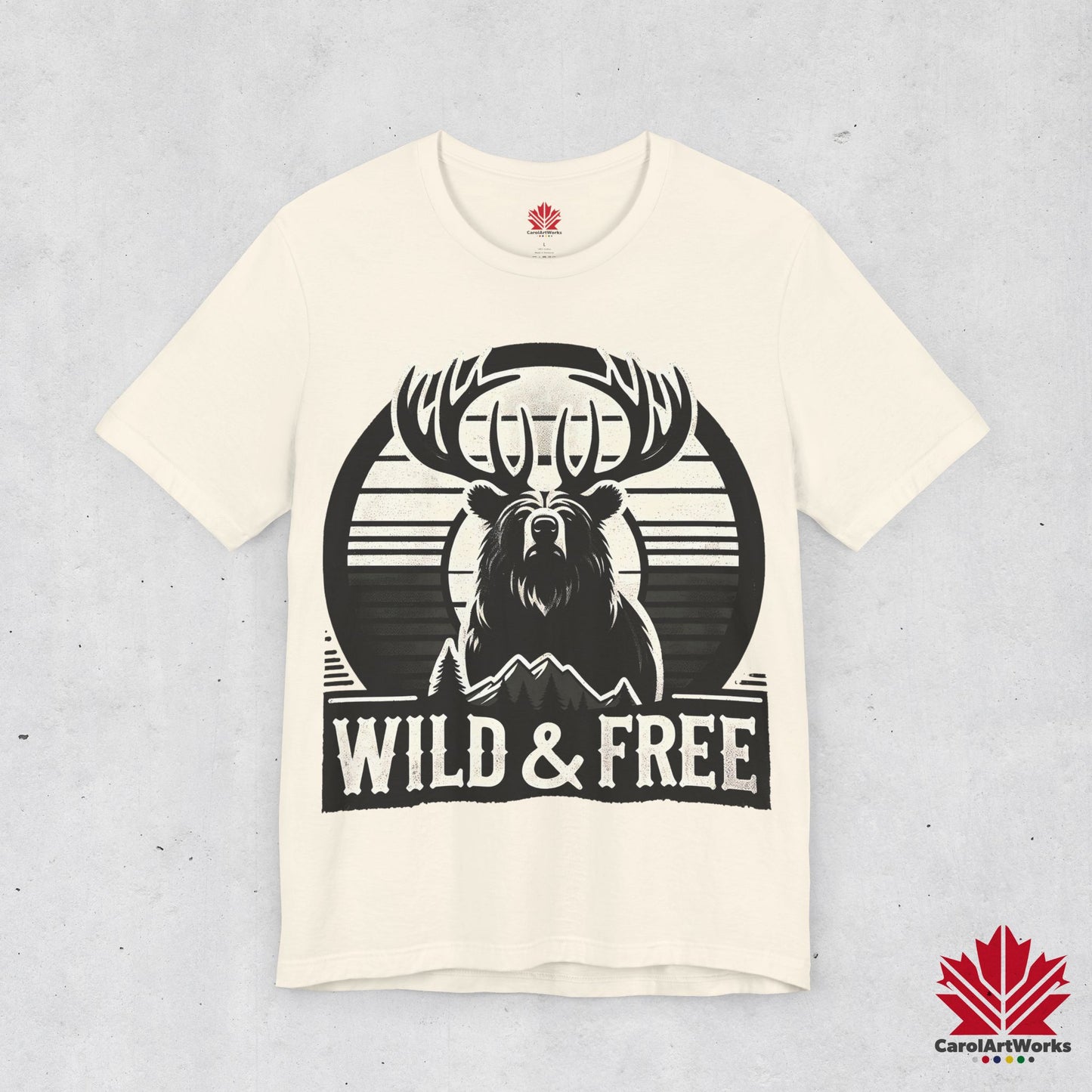 “Wild & Free” Unisex Short Sleeve Tee – Nature Inspired Graphic T-Shirt
