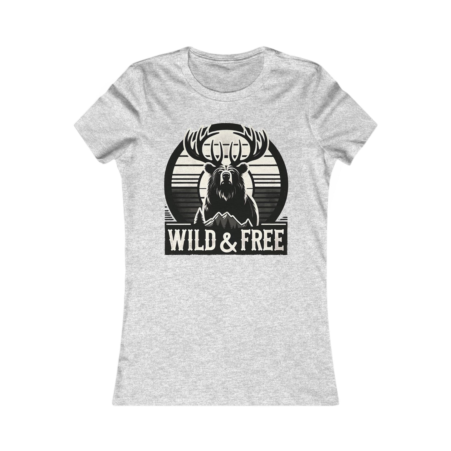 T-shirt « Wild & Free » pour femmes – Idéal pour le camping et les aventures en plein air