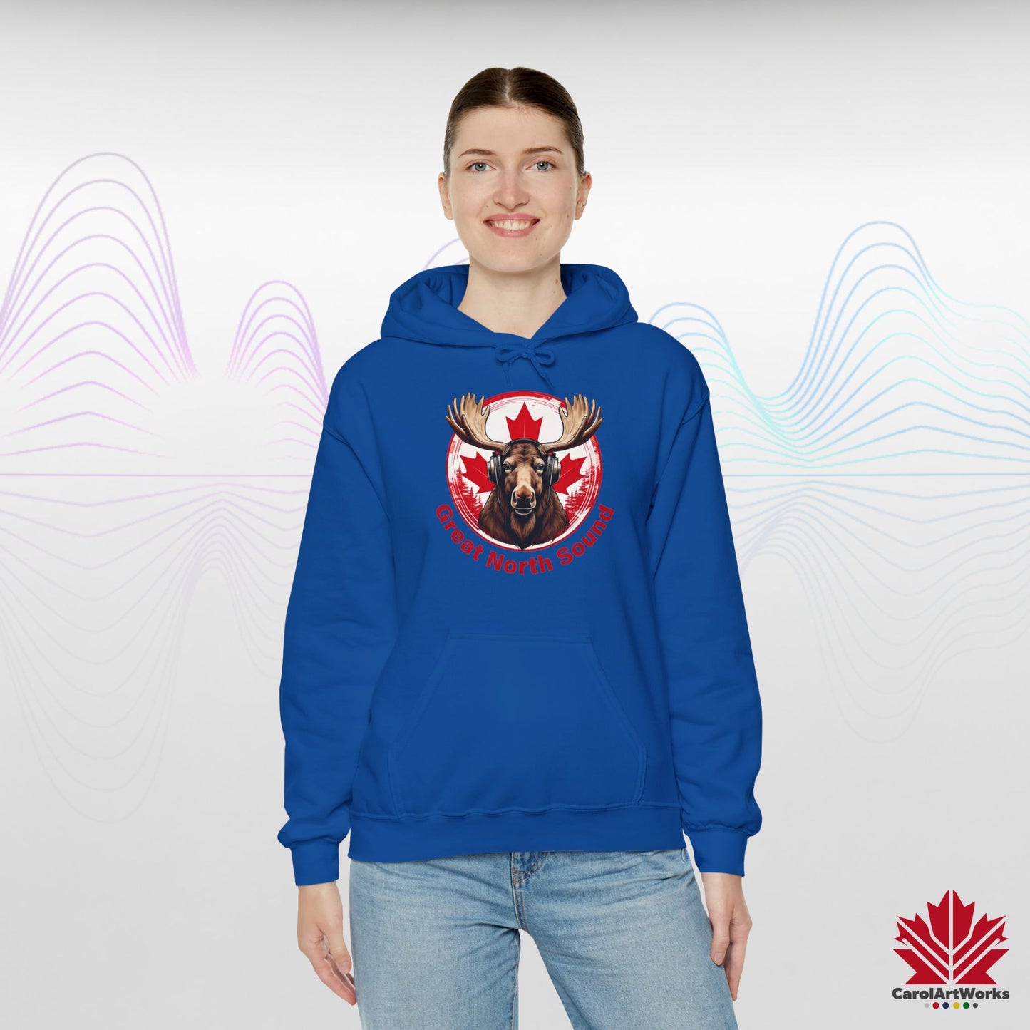 Sweat à capuche « Great North Sound » à l'ambiance canadienne chaleureuse