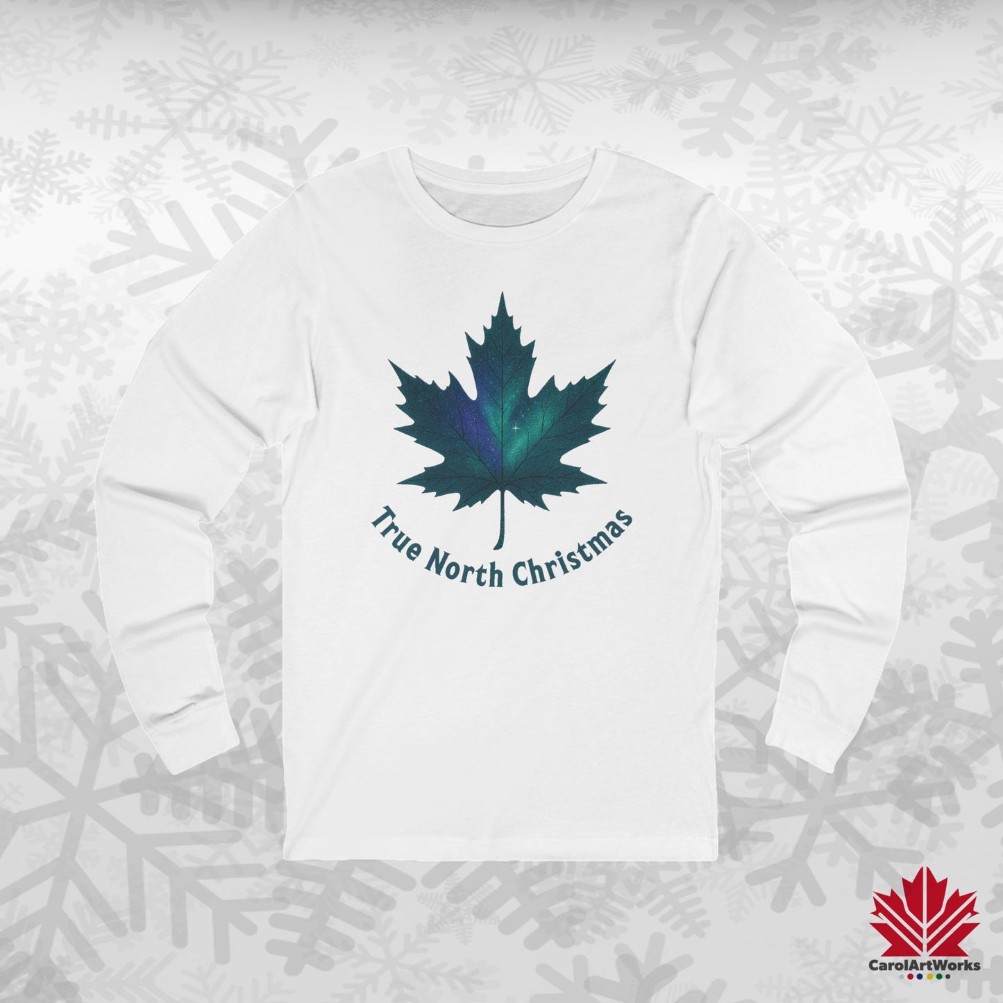 True North Christmas Long Sleeve | Maple Leaf Holiday Shirt | Canadian Premium Cotton Tee
