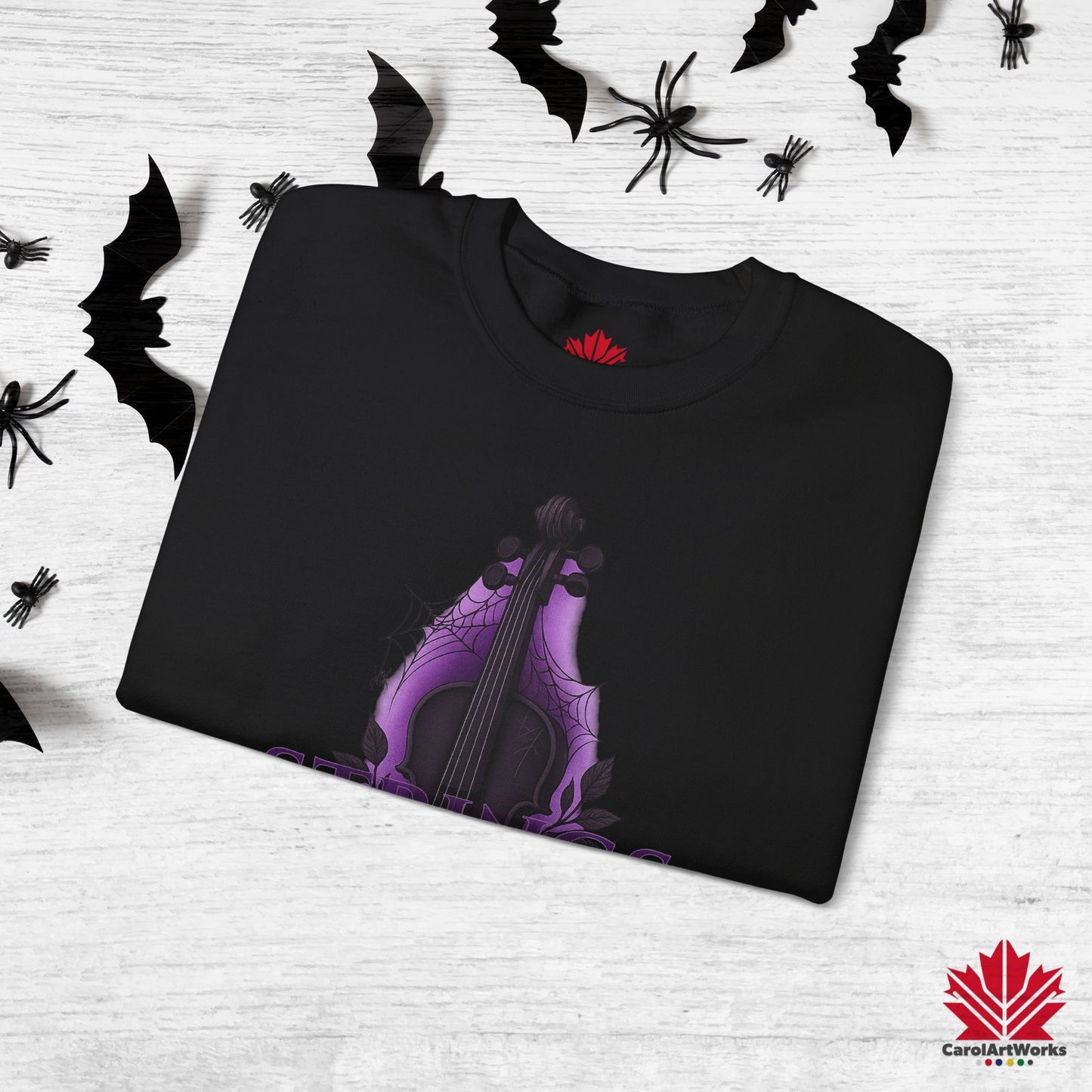 Strings of the Night – Halloween Sweatshirt | Gothic Orchestra Vibes