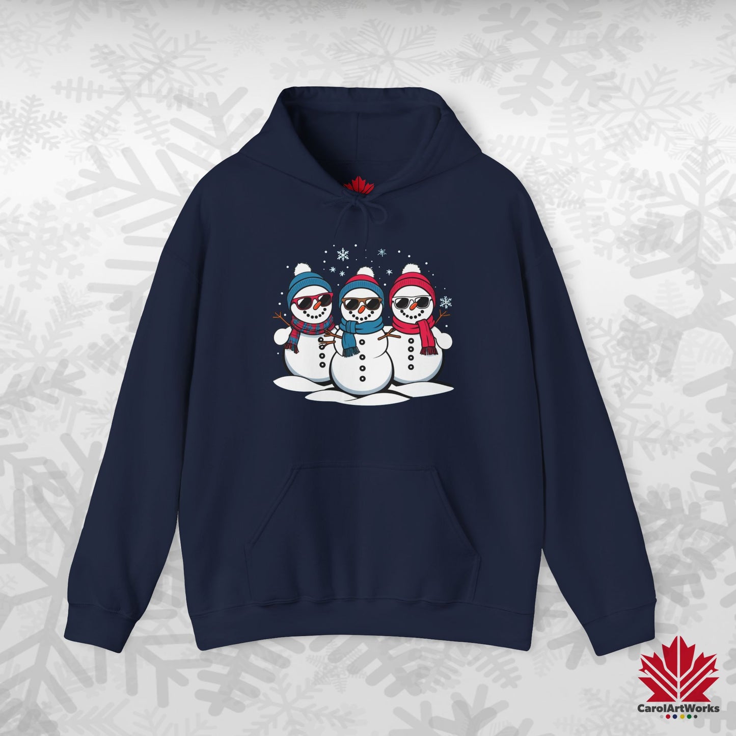 Cool Snow Squad Hoodie | Funny Snowman Christmas Hoodie | Canadian Fleece Hoodie – Premium Cotton Blend