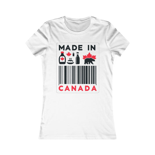“Made in Canada” Women’s Favorite Tee – Minimalist, Playful, and Proud