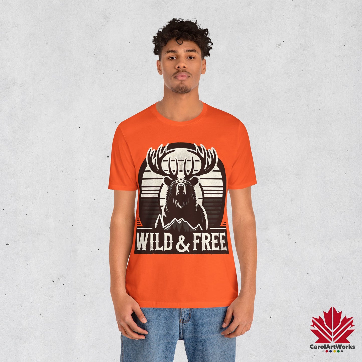 “Wild & Free” Unisex Short Sleeve Tee – Nature Inspired Graphic T-Shirt
