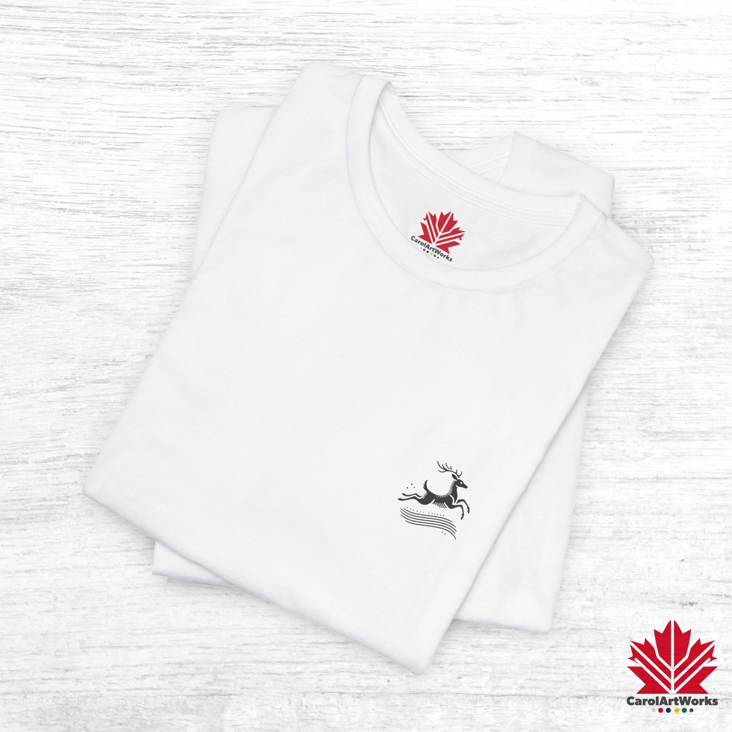 scandinavian minimalistic DEER Design Unisex Short Sleeve Tee - Soft and Comfortable, Perfect for Everyday Wear and Nature Lovers