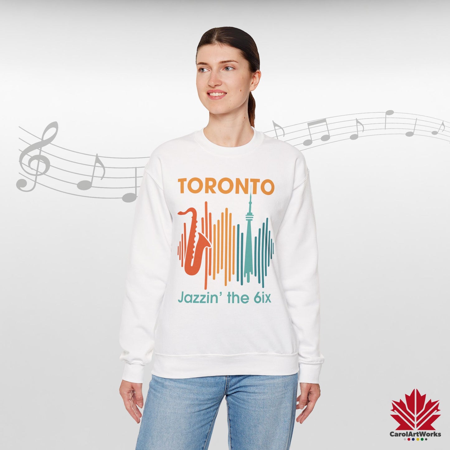 Toronto Jazzin' the 6ix – Pull ras du cou confortable pour les balades sonores nocturnes