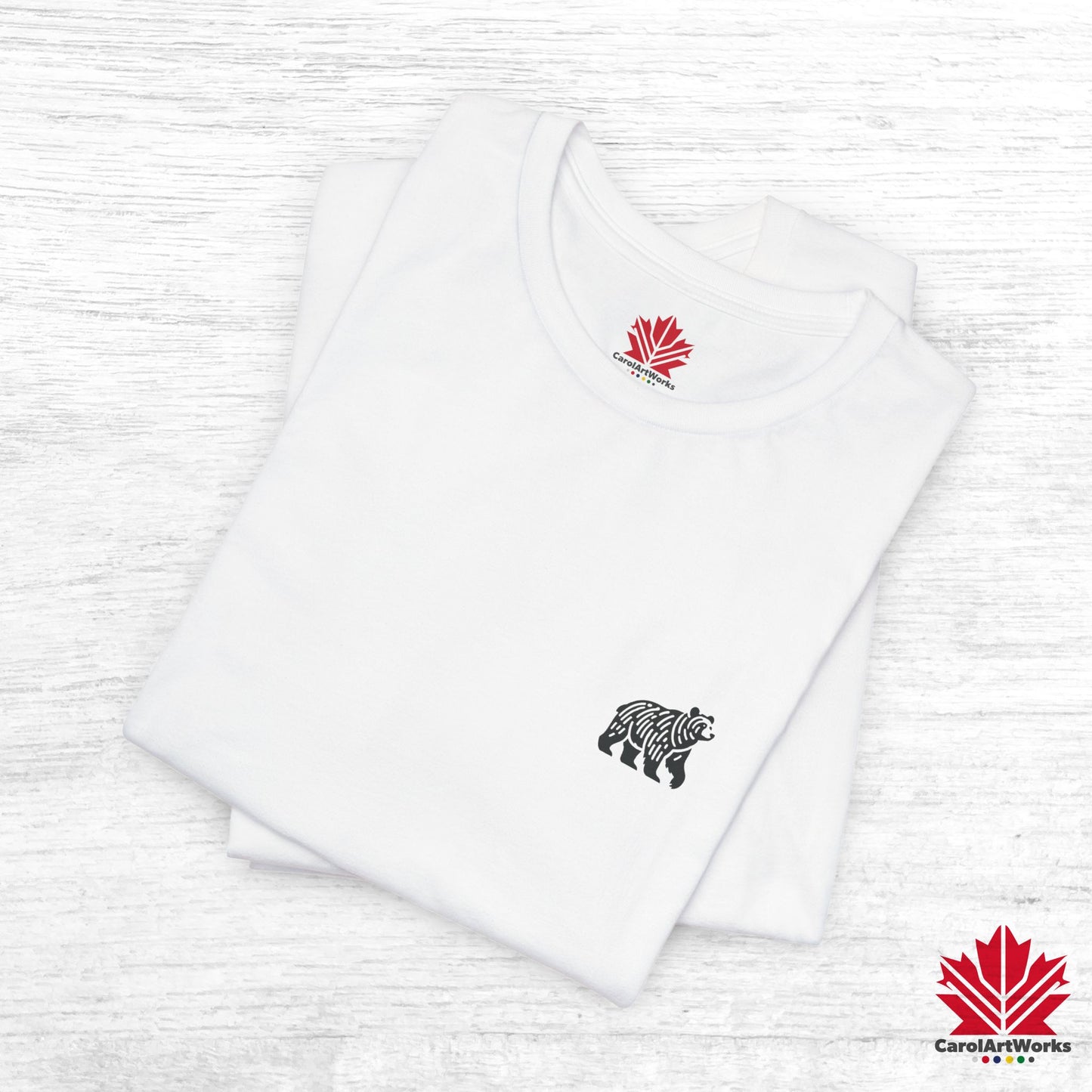 scandinavian minimalistic BEAR Design Unisex Short Sleeve Tee - Soft and Comfortable, Perfect for Everyday Wear and Nature Lovers