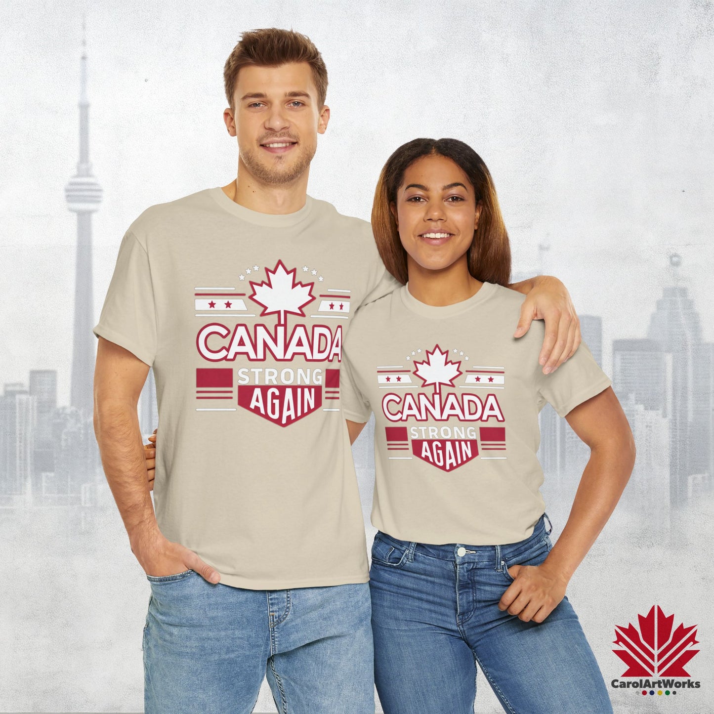 “Canada Strong Again” Unisex Cotton Tee – Comfortable Casual Wear