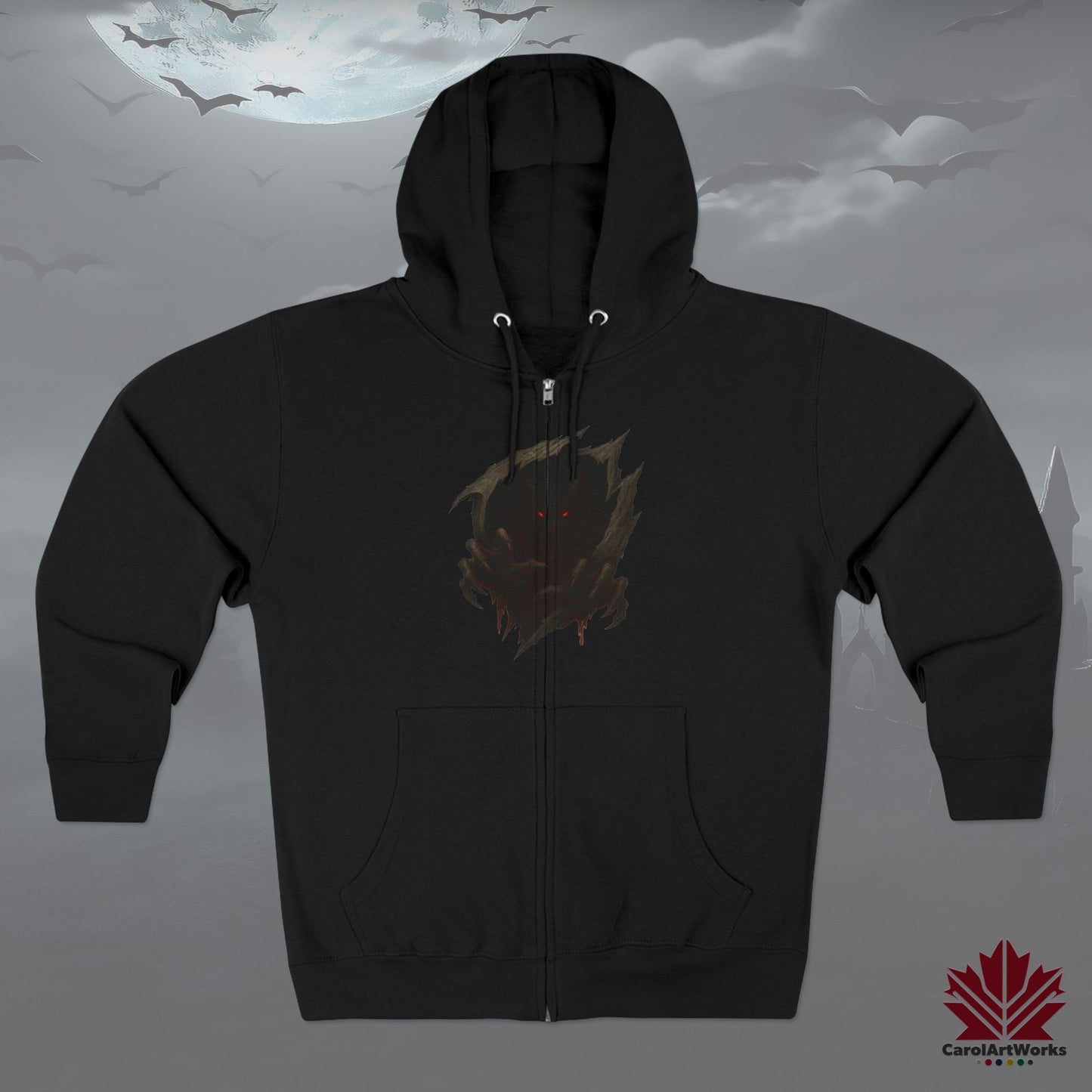Ghostly Pumpkin – Zip Hoodie | Cute Halloween Outfit