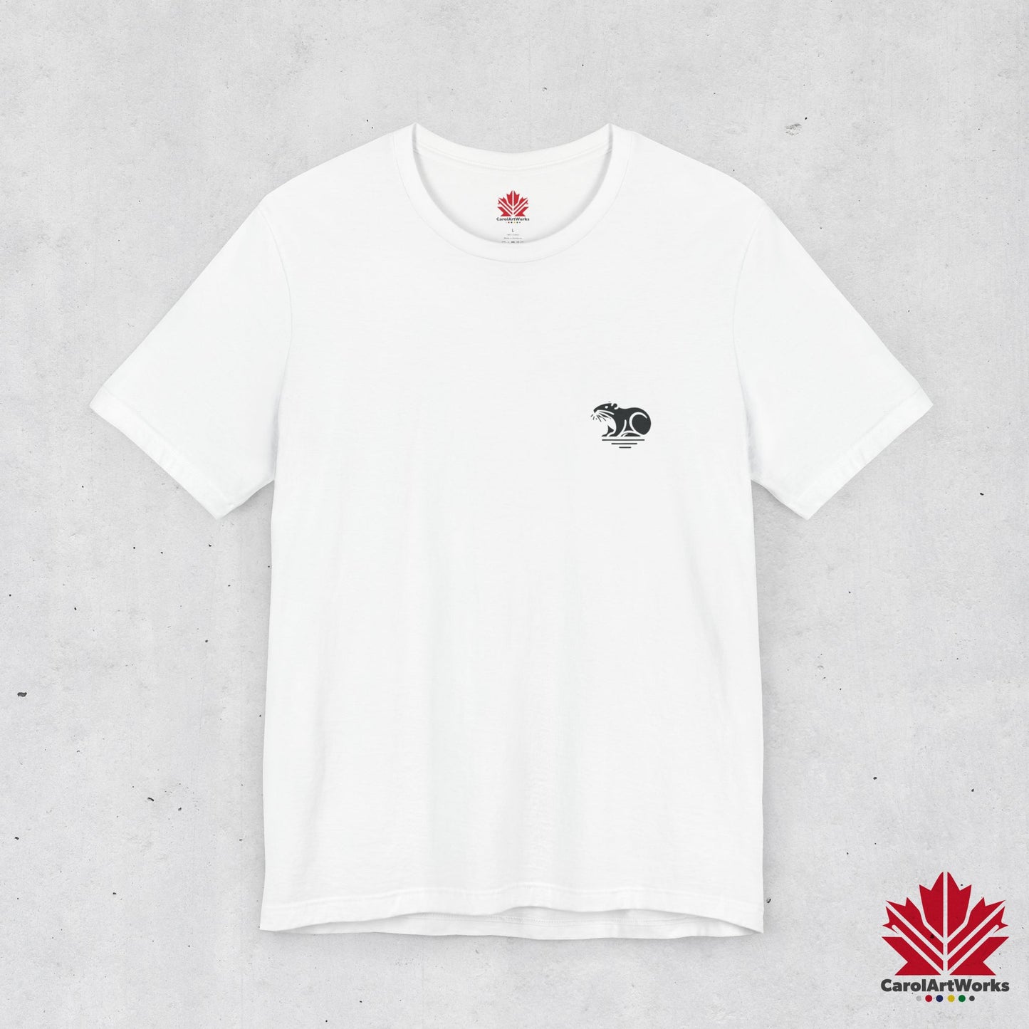 scandinavian minimalistic BEAVER Design Unisex Short Sleeve Tee - Soft and Comfortable, Perfect for Everyday Wear and Nature Lovers
