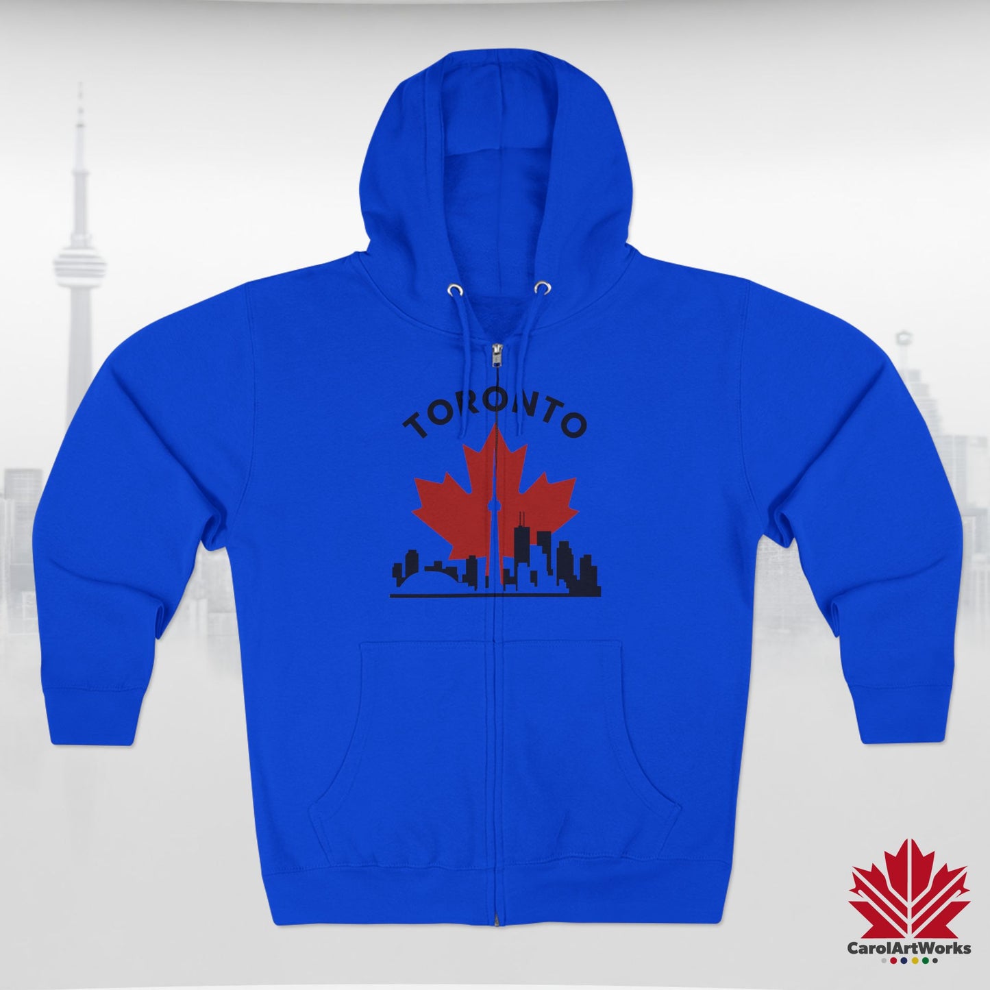 Sweat à capuche zippé Toronto Leafline pour des balades en ville en toute saison