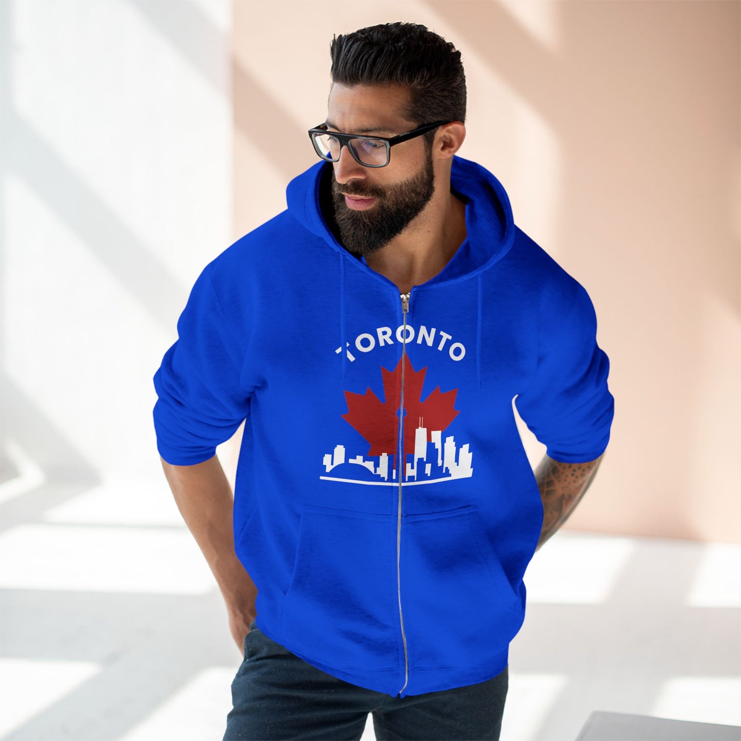 Sweat à capuche zippé Toronto Leafline pour des balades en ville en toute saison