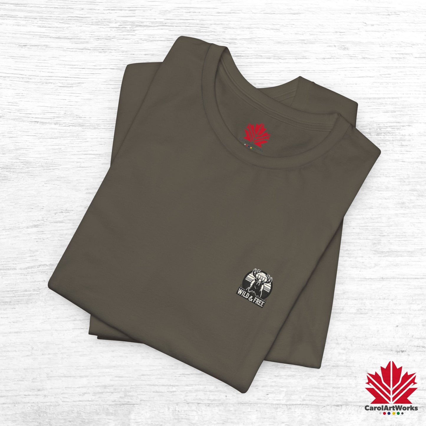 “Wild & Free” Unisex Short Sleeve Tee – Nature Inspired Graphic T-Shirt