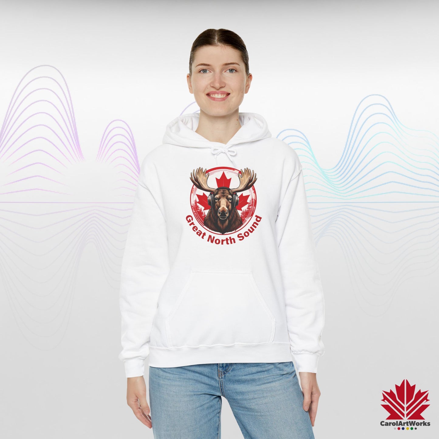 Sweat à capuche « Great North Sound » à l'ambiance canadienne chaleureuse