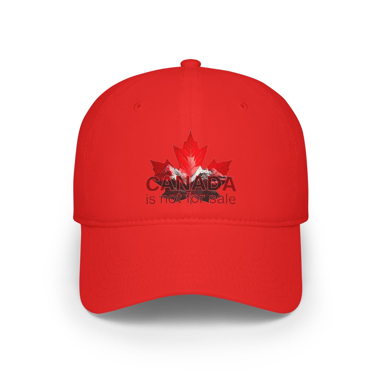 Casquette de baseball « Le Canada n'est pas à vendre » – Feuille d'érable rouge et montagnes, chapeau canadien