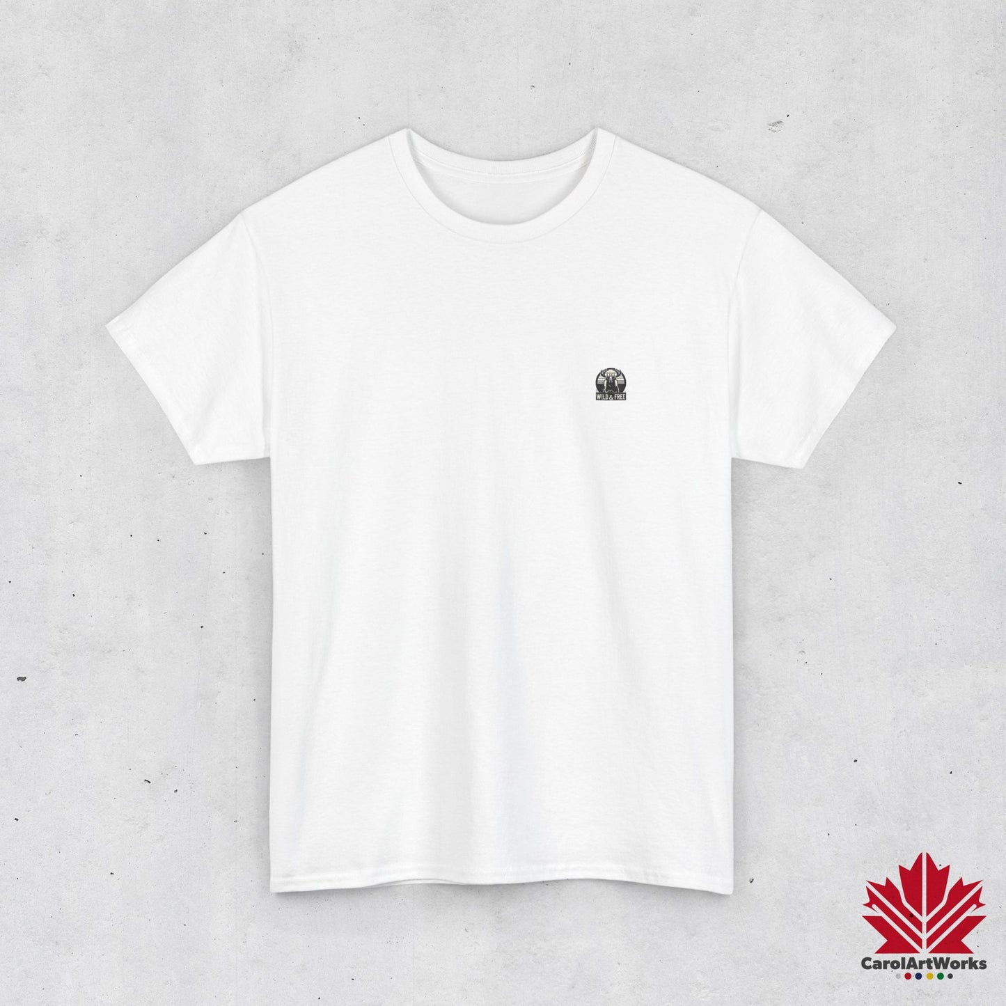 “Wild & Free” Unisex Cotton Tee – Nature Inspired Graphic T-Shirt