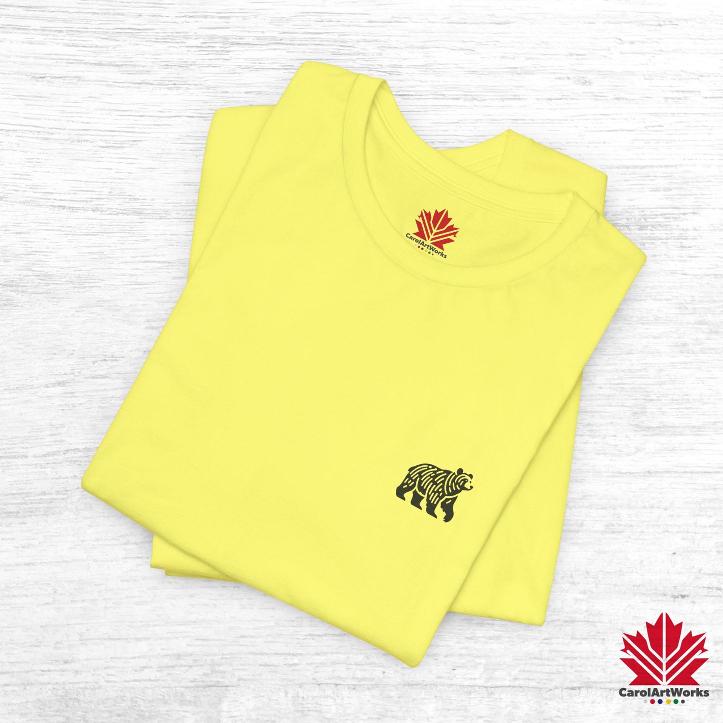scandinavian minimalistic BEAR Design Unisex Short Sleeve Tee - Soft and Comfortable, Perfect for Everyday Wear and Nature Lovers