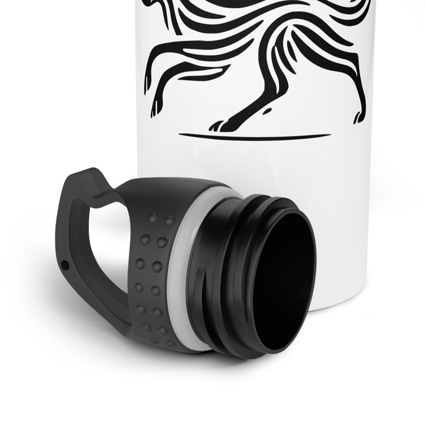 scandinavian minimalistic Design WOLF Steel Water Bottle – Adventure & Nature Inspired Drinkware