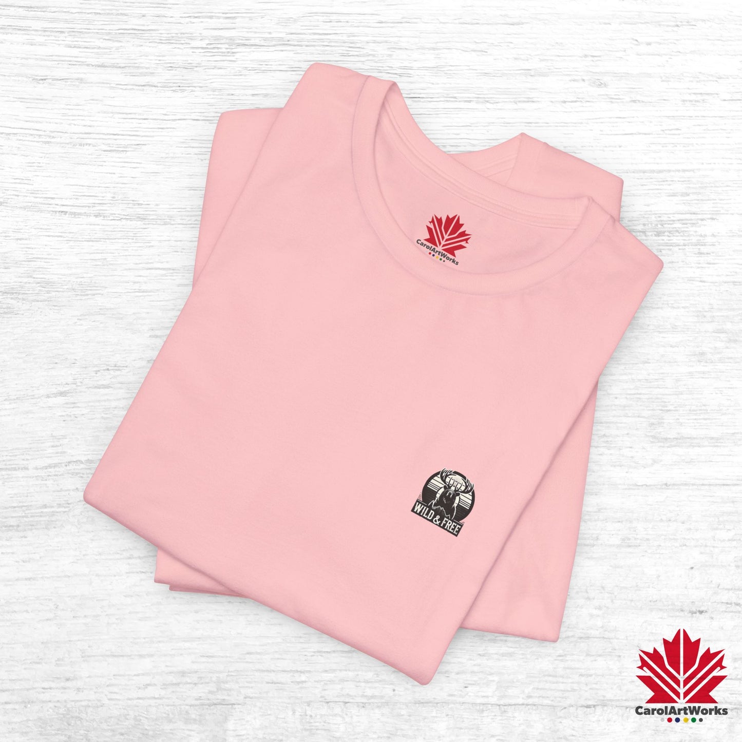“Wild & Free” Unisex Short Sleeve Tee – Nature Inspired Graphic T-Shirt