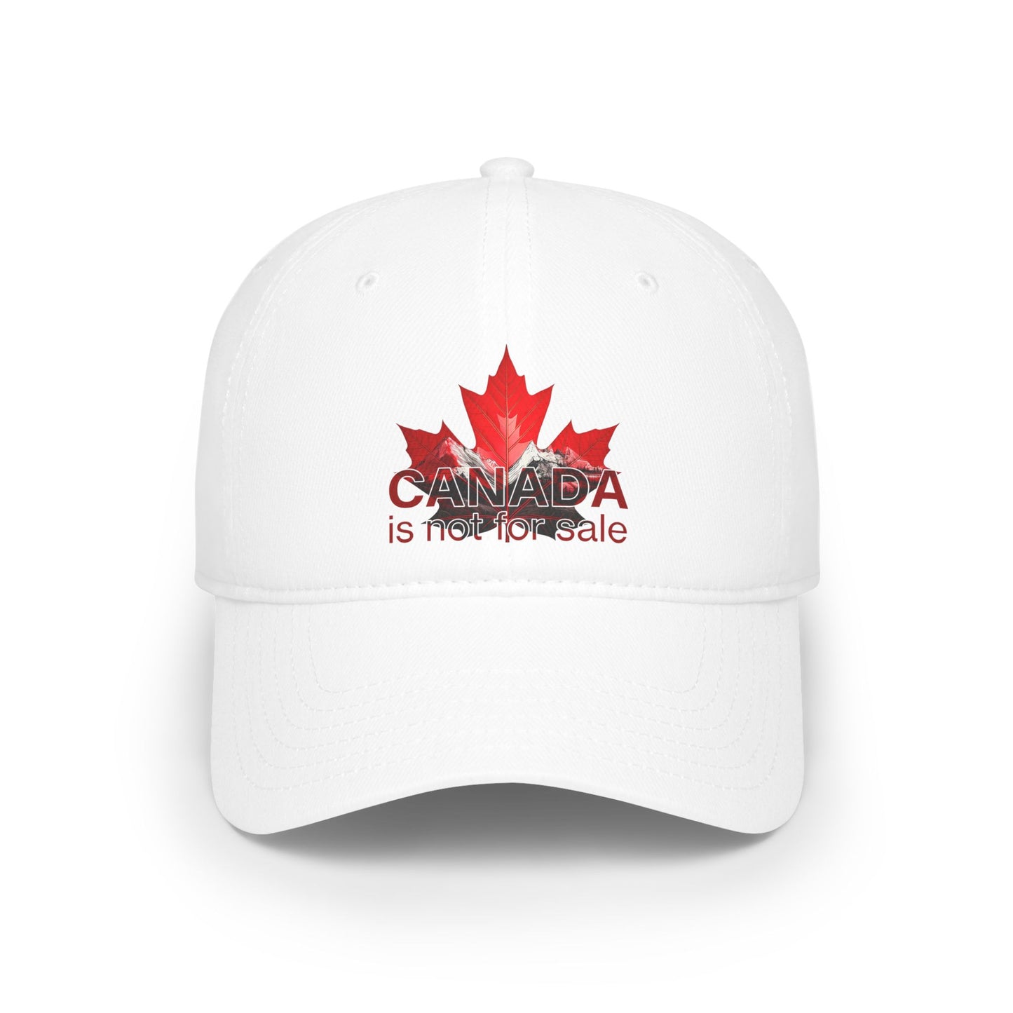 Casquette de baseball « Le Canada n'est pas à vendre » – Feuille d'érable rouge et montagnes, chapeau canadien