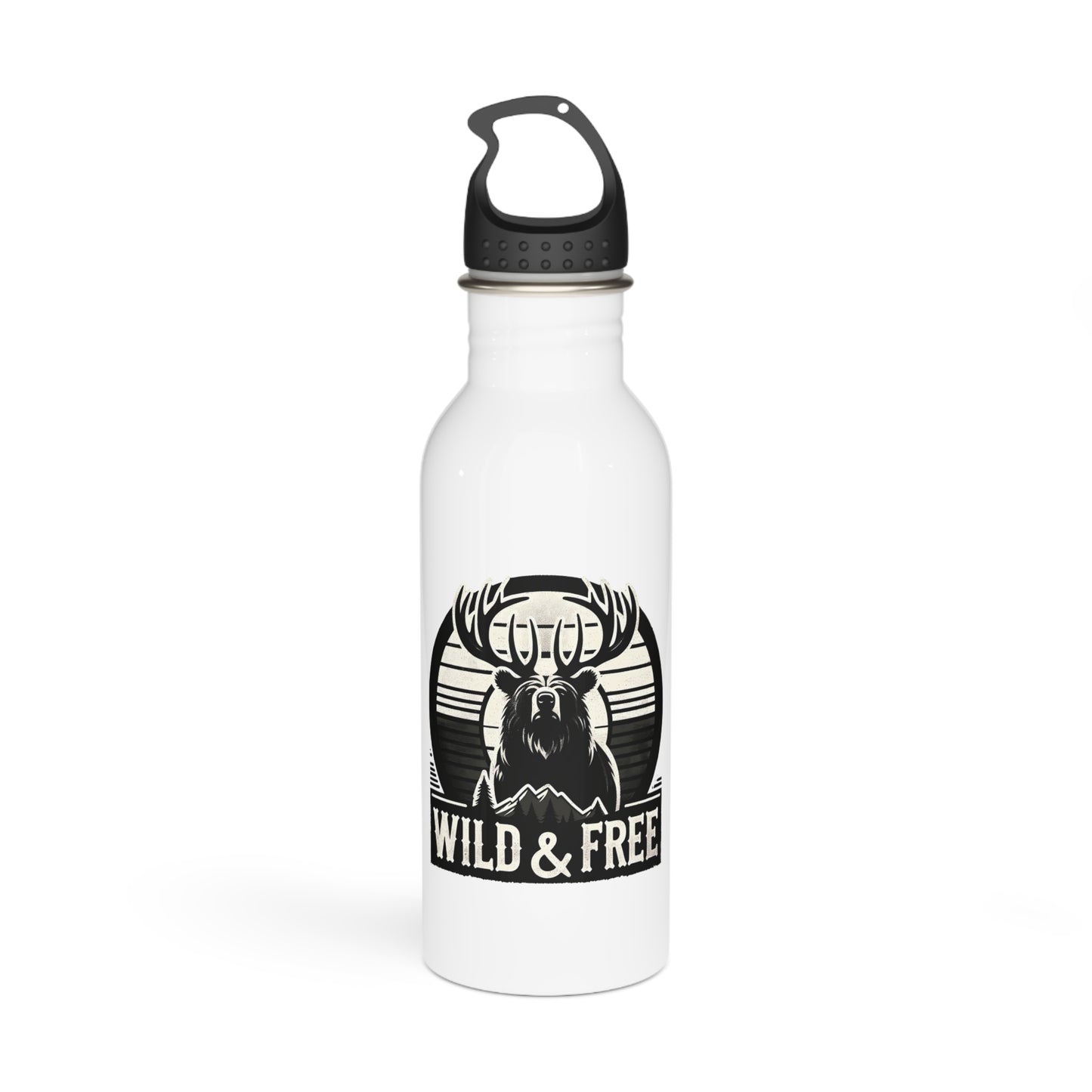 "Wild & Free" Stainless Steel Water Bottle - Adventure & Nature Inspired Drinkware