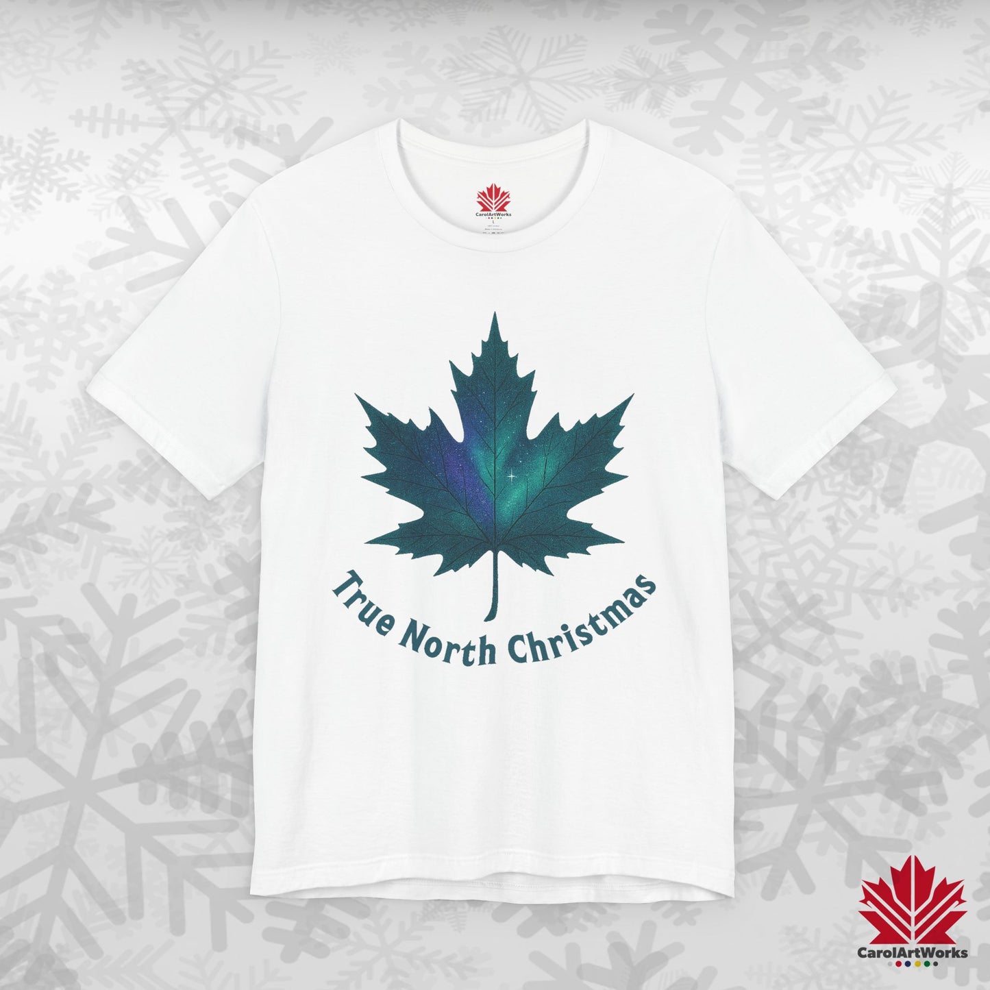True North Christmas | Maple Leaf Holiday Tee | Proudly Canadian Christmas Shirt – Premium Cotton Gift