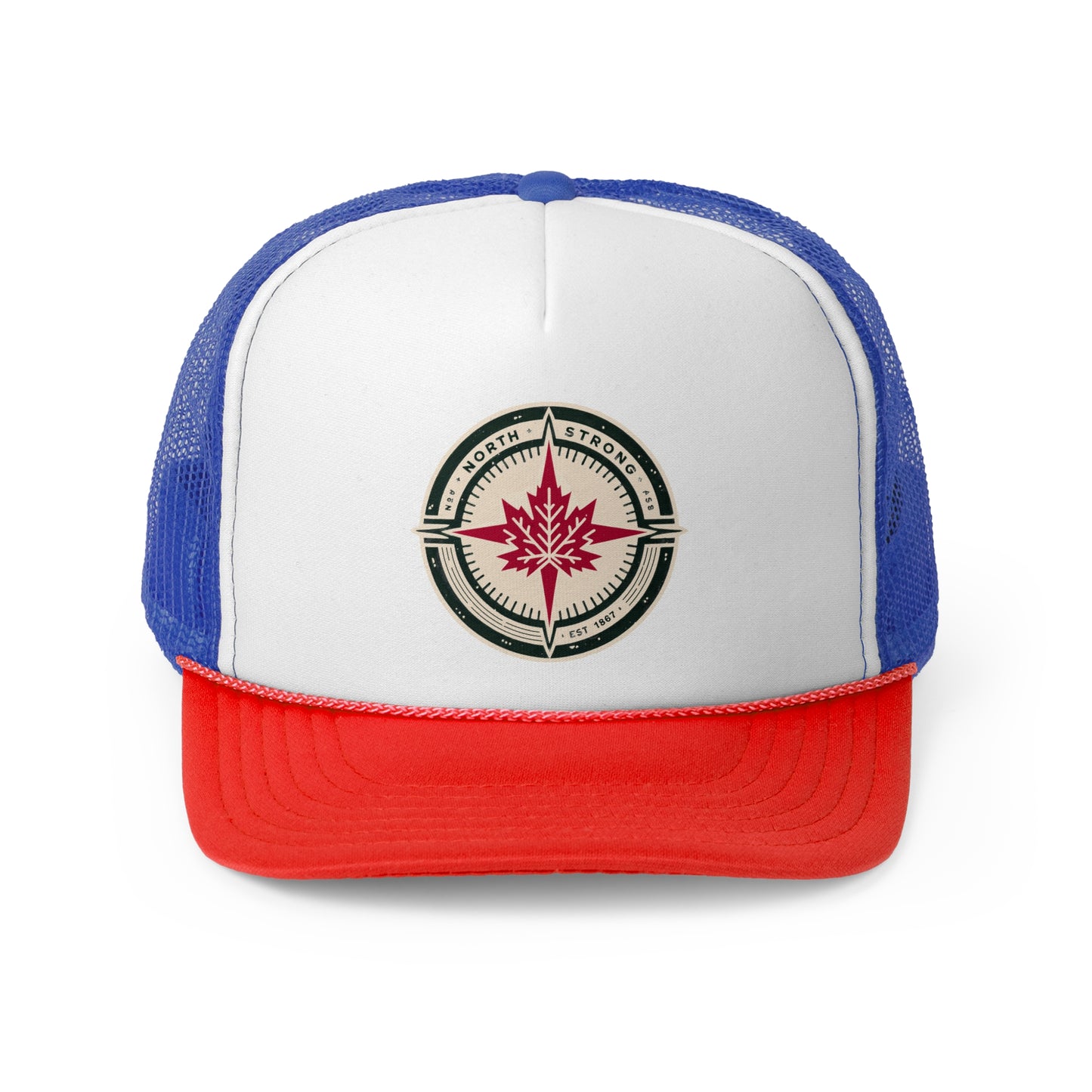 “North Strong” Trucker Cap – Adjustable Mesh Hat for Outdoor Adventures