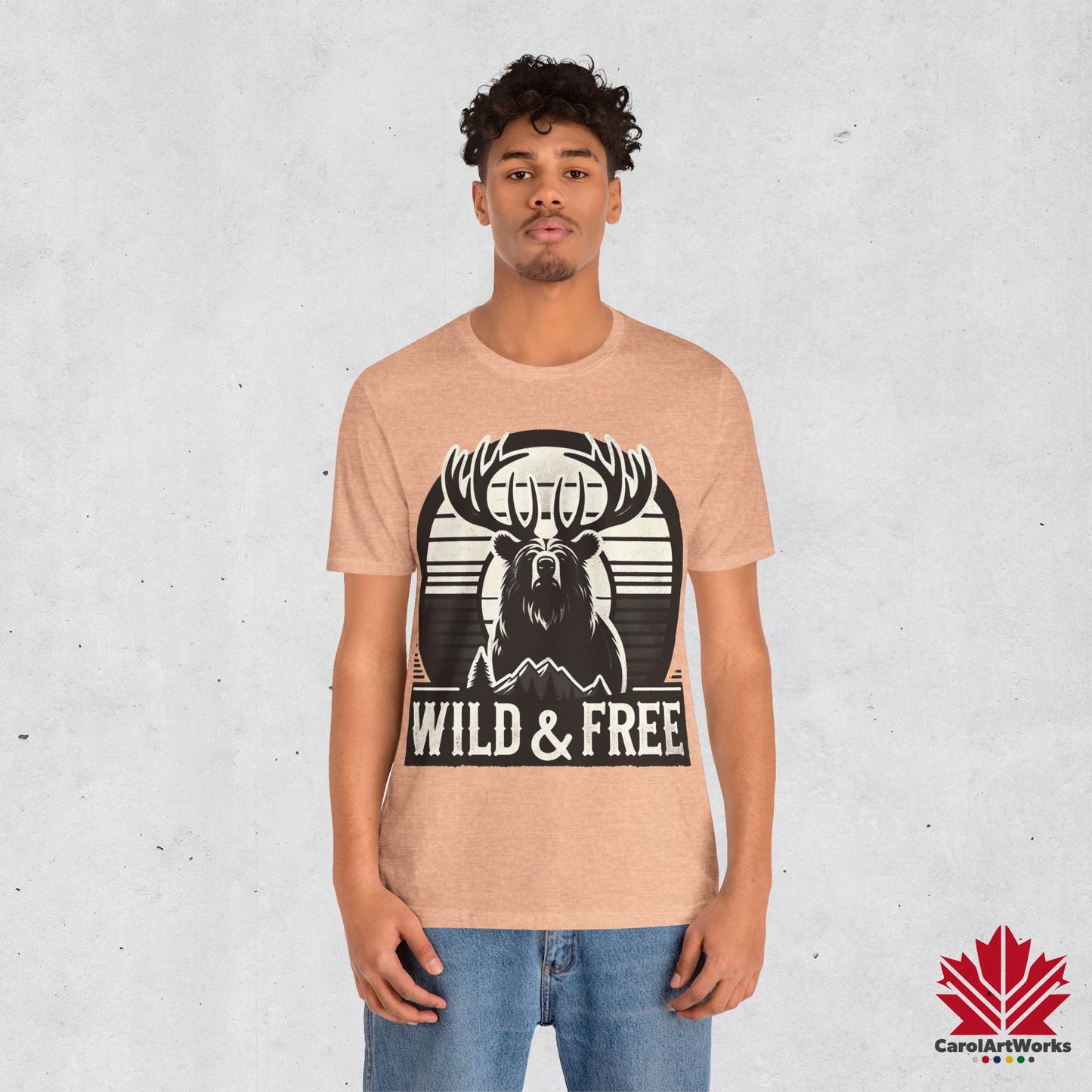 “Wild & Free” Unisex Short Sleeve Tee – Nature Inspired Graphic T-Shirt