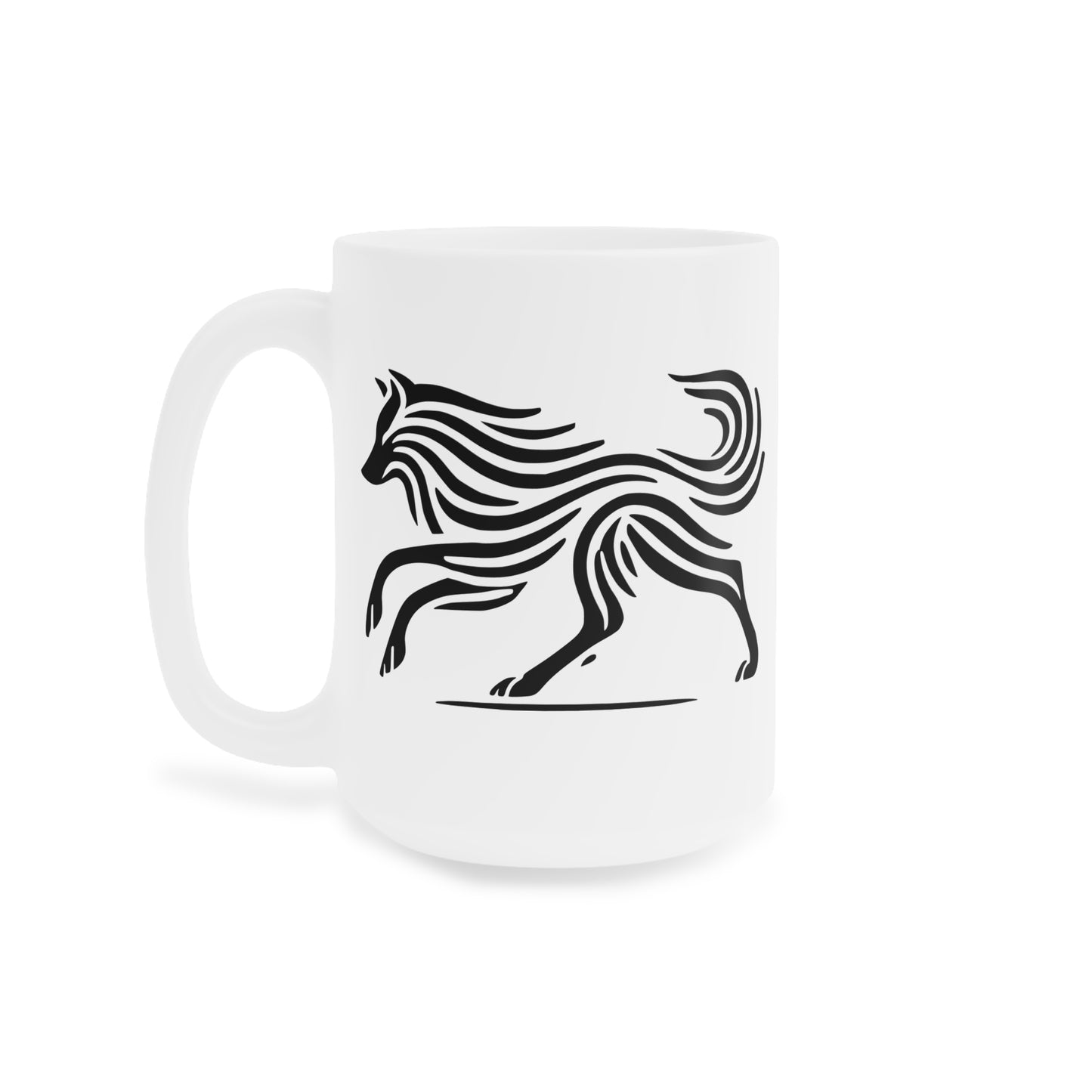 scandinavian minimalistic WOLF - Ceramic Mugs (11oz\15oz\20oz)