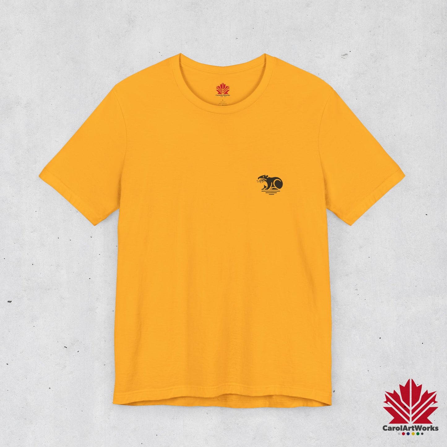 scandinavian minimalistic BEAVER Design Unisex Short Sleeve Tee - Soft and Comfortable, Perfect for Everyday Wear and Nature Lovers