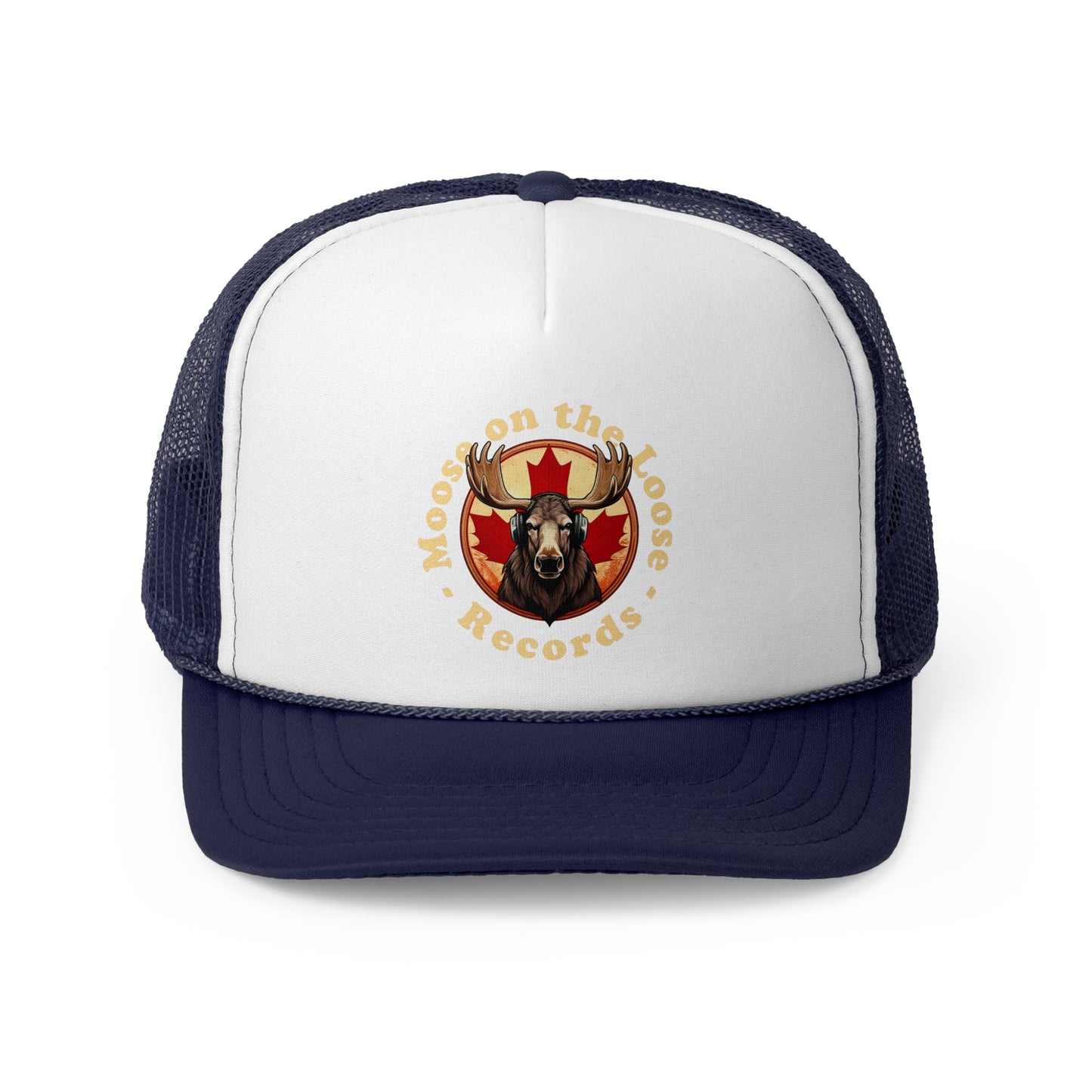 “Moose on the Loose Records” Trucker Hat – Musical Retro Style Hat