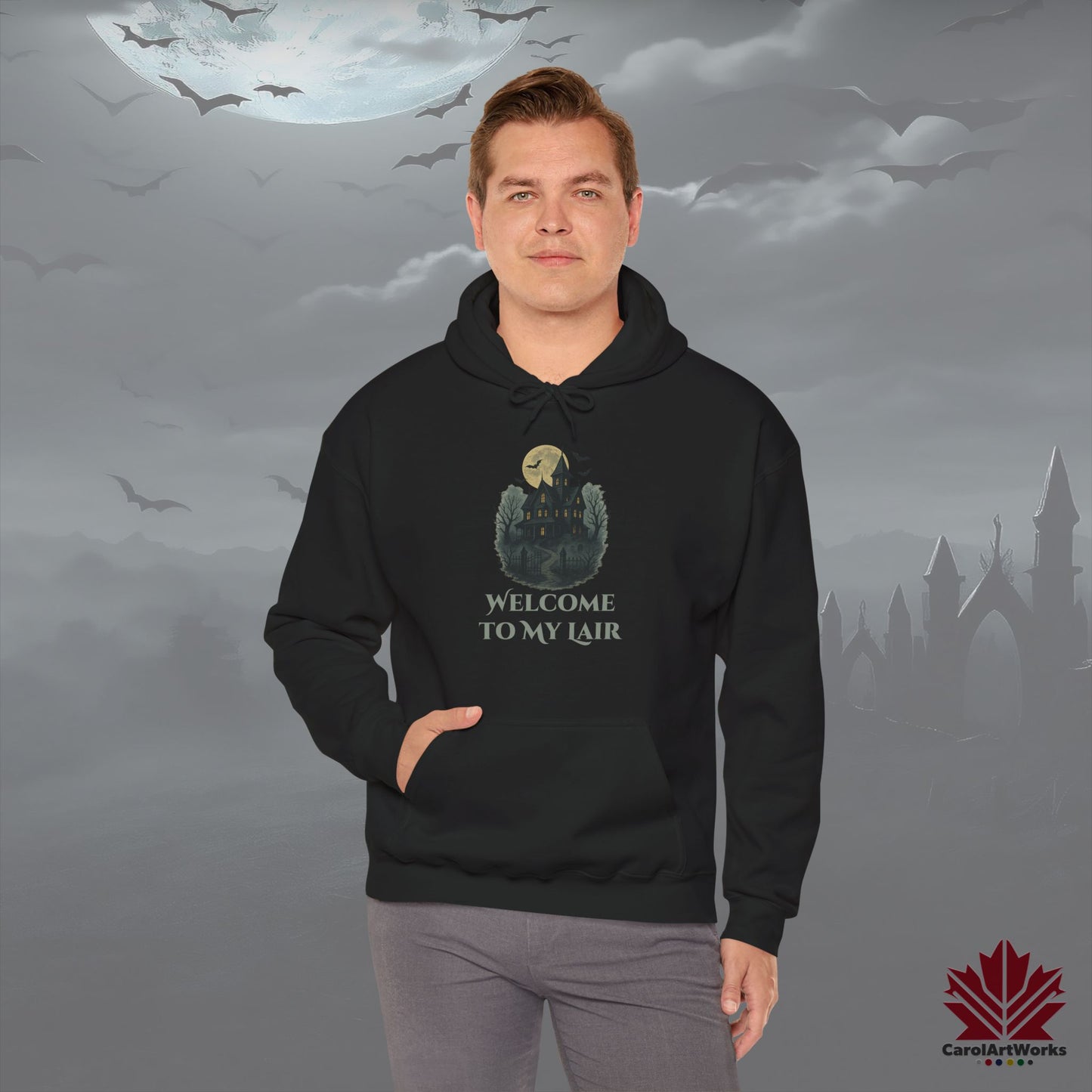 Welcome To My Lair – Halloween Hoodie | Witchy Haunted House Vibes