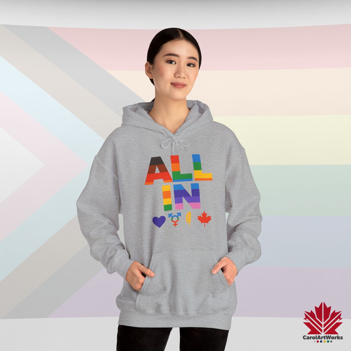 TOUT EN Cœur. Voix. Fierté. - Sweat à capuche Fierté chaud et confortable