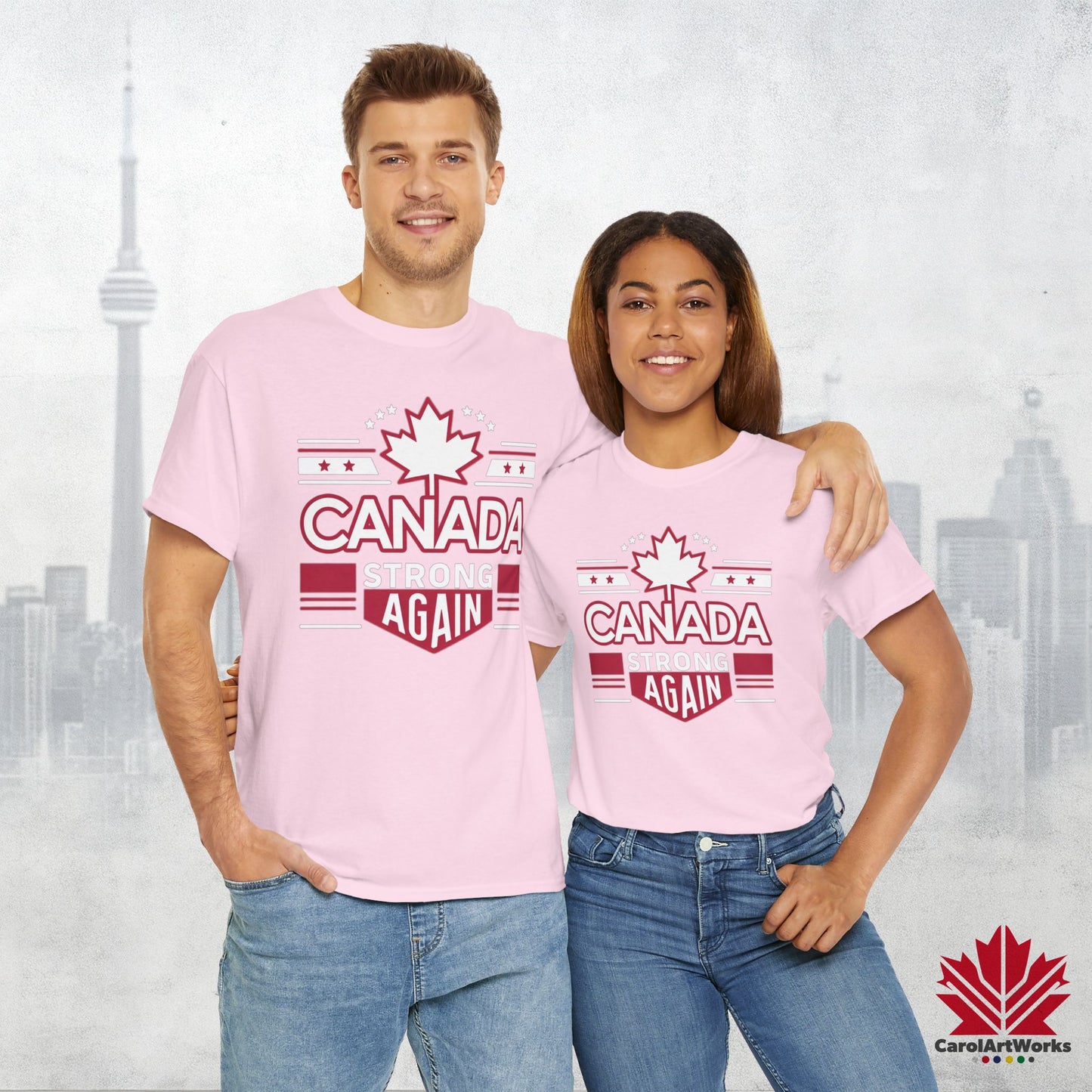 “Canada Strong Again” Unisex Cotton Tee – Comfortable Casual Wear