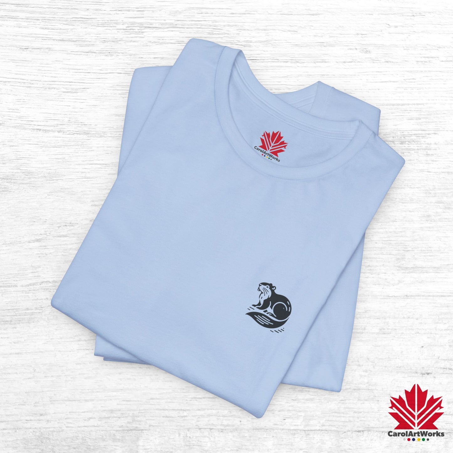 scandinavian minimalistic BEAVER Design Unisex Short Sleeve Tee - Soft and Comfortable, Perfect for Everyday Wear and Nature Lovers