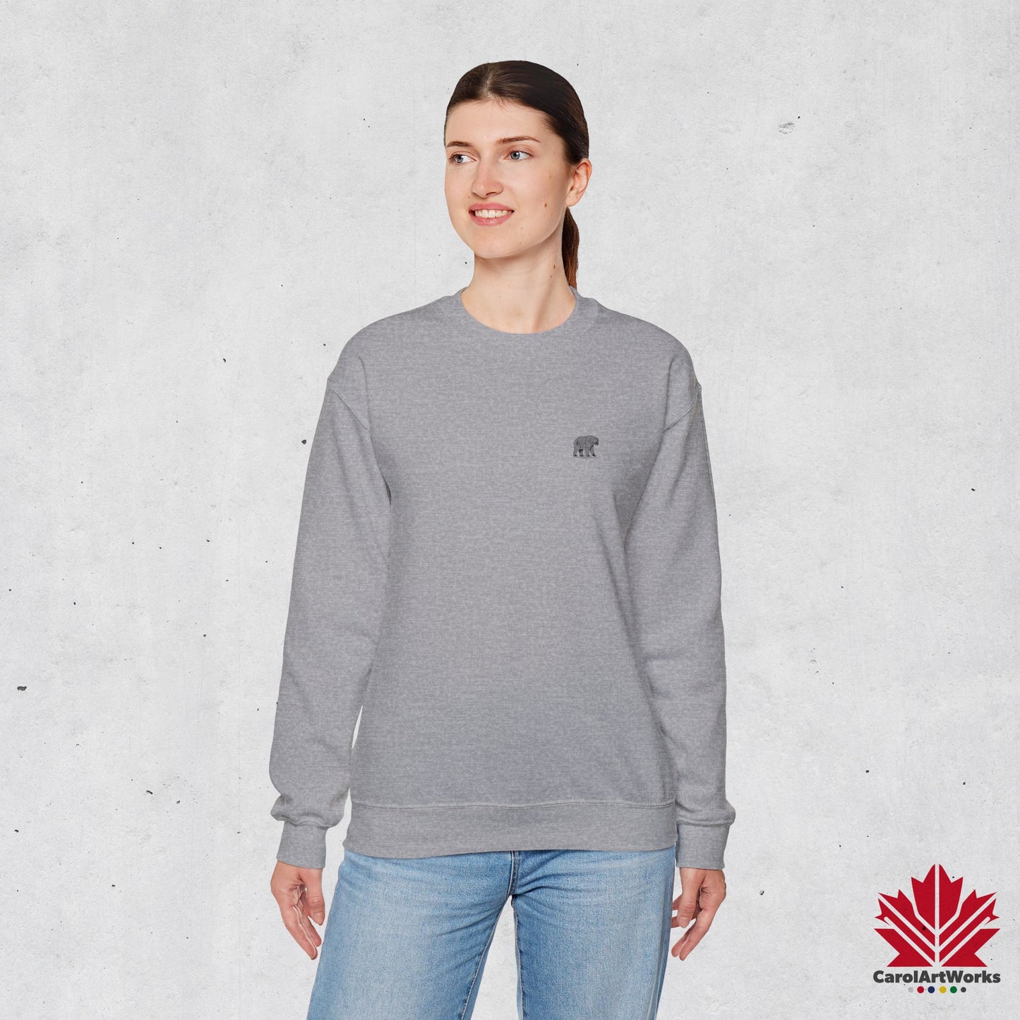 Sweat-shirt unisexe au design minimaliste scandinave BEAR – Tenue décontractée et confortable