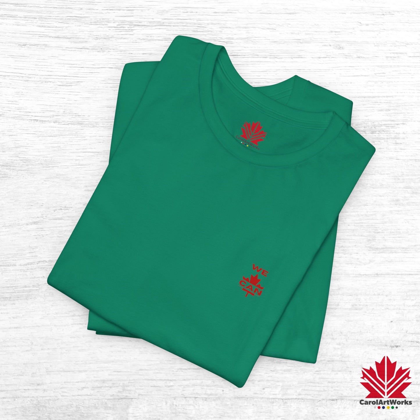“WE CAN” with Maple Leaf Unisex Short Sleeve Tee – Casual Comfort for Every Occasion