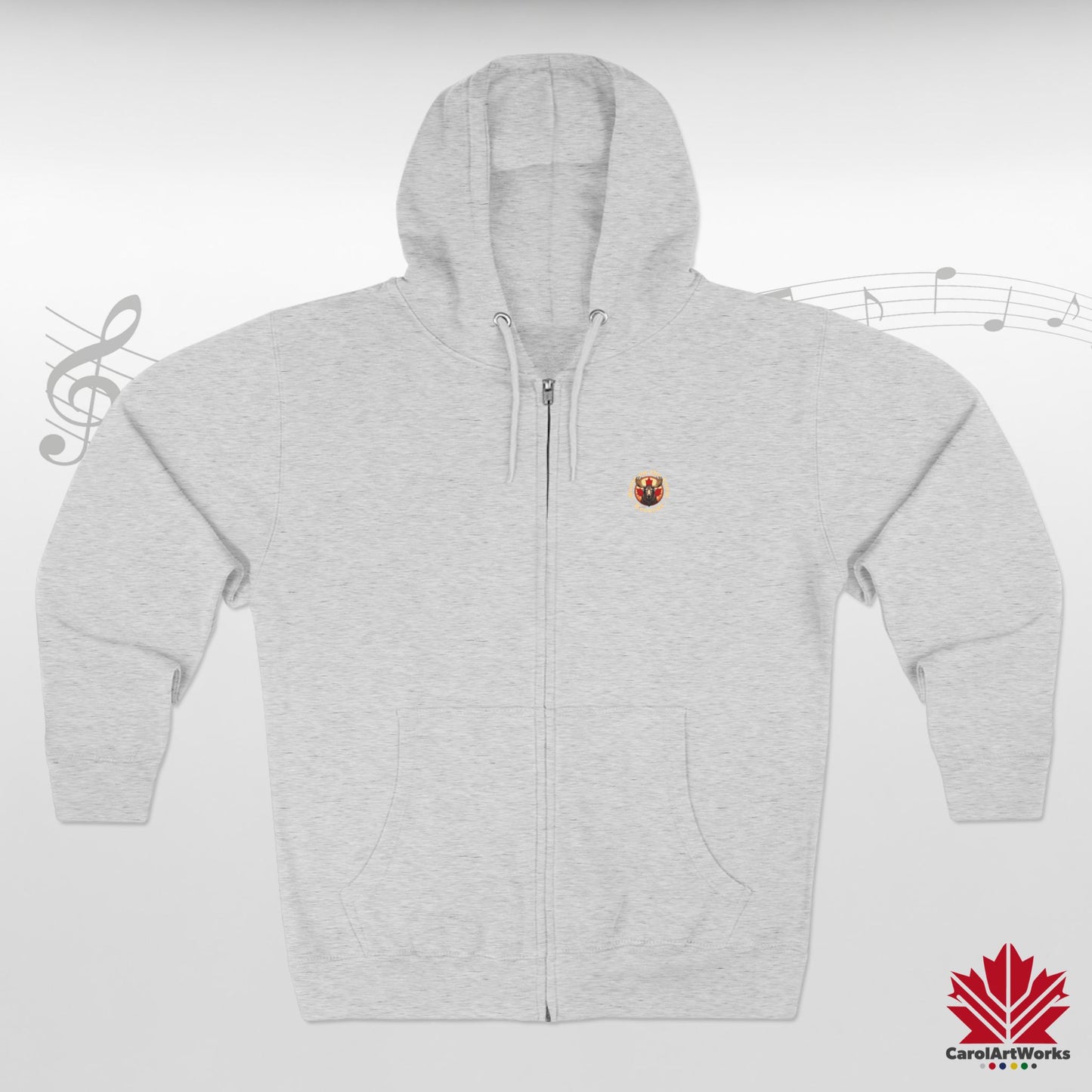 "Moose on the Loose Records" Unisex Zip Hoodie - Cozy and Stylish for Music Lovers