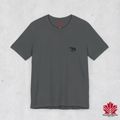 scandinavian minimalistic BEAVER Design Unisex Short Sleeve Tee - Soft and Comfortable, Perfect for Everyday Wear and Nature Lovers