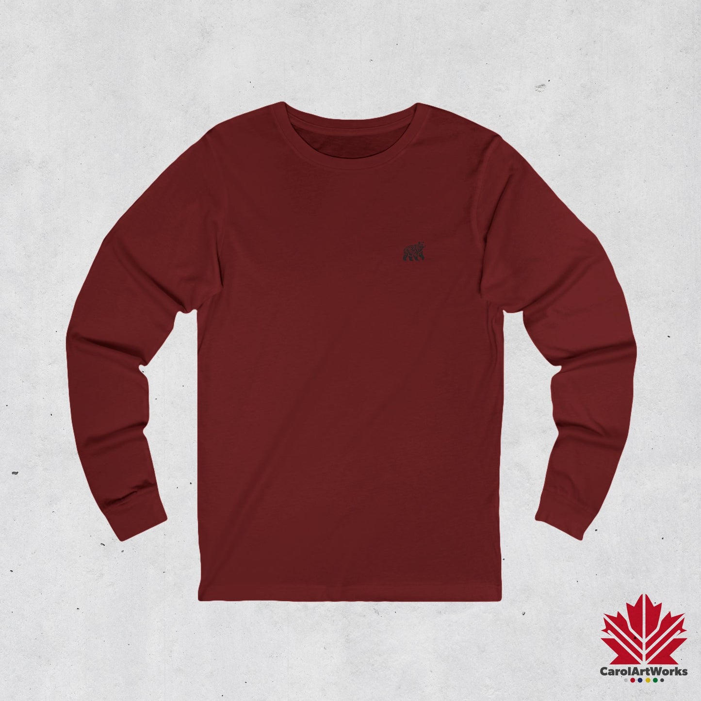 scandinavian minimalistic BEAR Design Unisex Long Sleeve Tee – Perfect for All Seasons