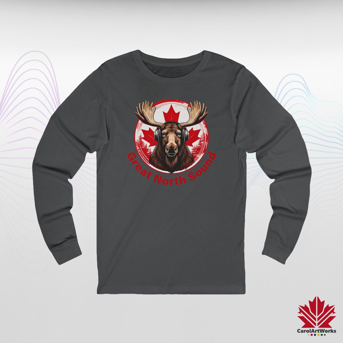 “Great North Sound” Classic Soundwaves Long Sleeve Tee