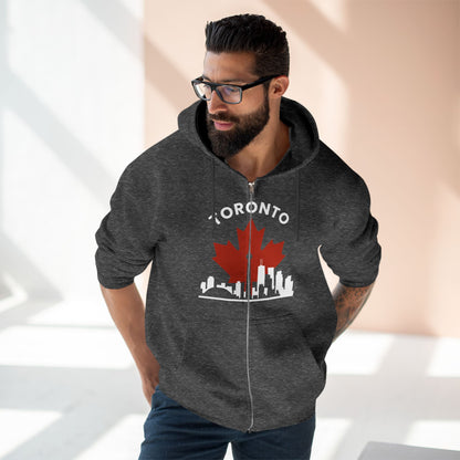 Sweat à capuche zippé Toronto Leafline pour des balades en ville en toute saison