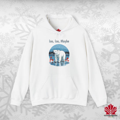 Ice Ice Maybe Hoodie | Polar Bear Christmas Hoodie | Canadian Fleece Hoodie – Premium Softstyle Cotton