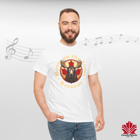 "Moose on the Loose Records" Classic Cotton Tee - Wear the Sound of Canada