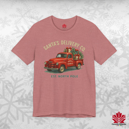 Santa’s Delivery Truck | Vintage Christmas Shirt | Red Truck Holiday Tee – Canadian Premium Cotton Gift
