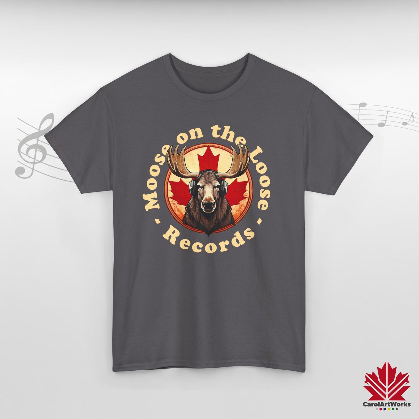 "Moose on the Loose Records" Classic Cotton Tee - Wear the Sound of Canada