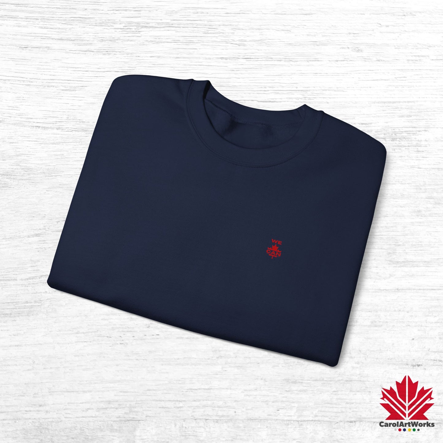 Sweat-shirt unisexe « We Can » avec motif feuille d'érable – Sweat-shirt motivant pour un confort quotidien, fierté canadienne