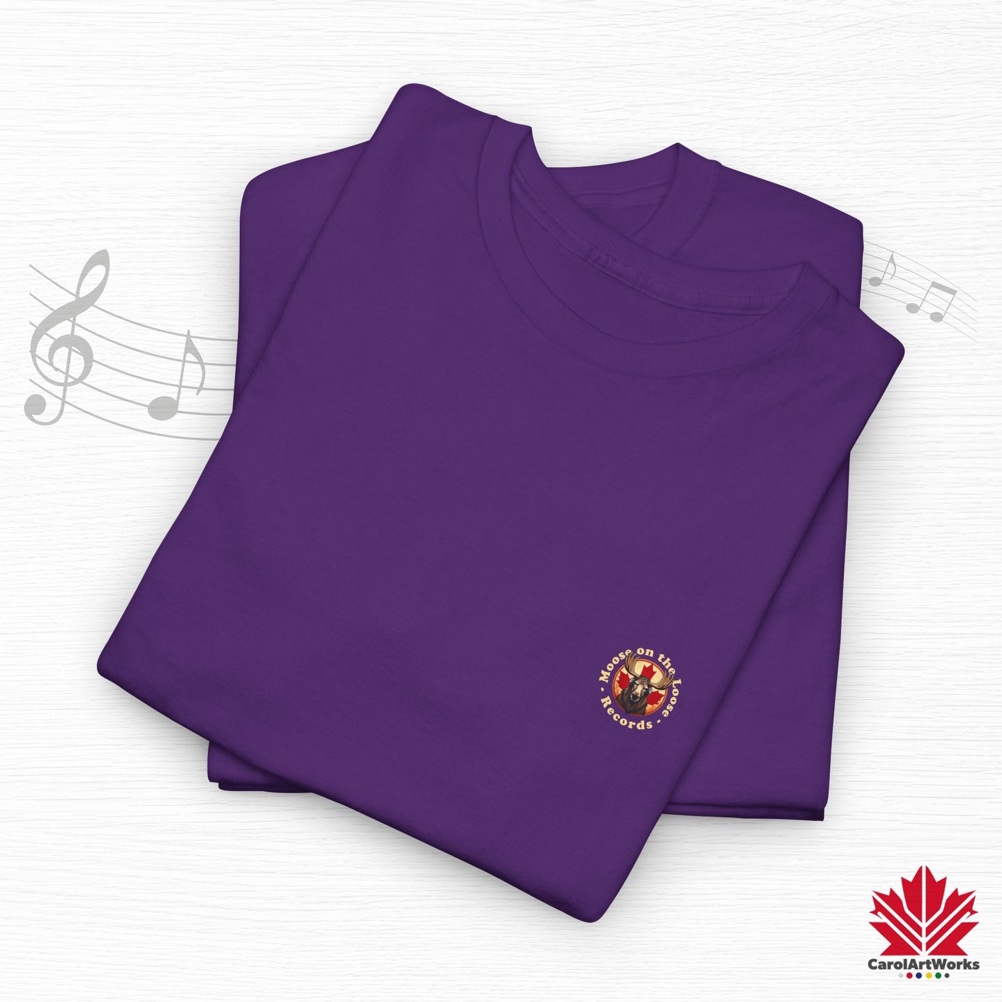 "Moose on the Loose Records" Classic Cotton Tee - Wear the Sound of Canada