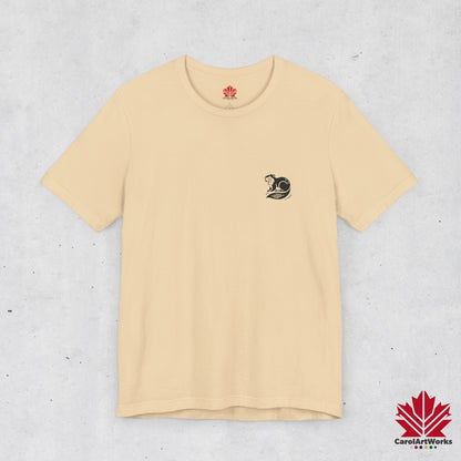 scandinavian minimalistic BEAVER Design Unisex Short Sleeve Tee - Soft and Comfortable, Perfect for Everyday Wear and Nature Lovers